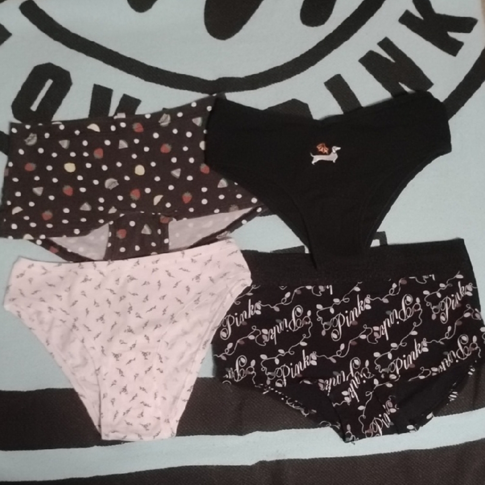 NWOT VS PINK 2 Boyshort & 2 Cheekster Panties Size XS